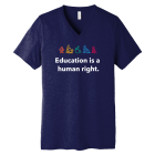 Education is a Human Right V-Neck T-shirt