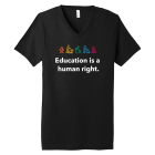 Education is a Human Right V-Neck T-shirt
