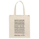 Cotton Canvas Shoulder Tote ("Multilingual")